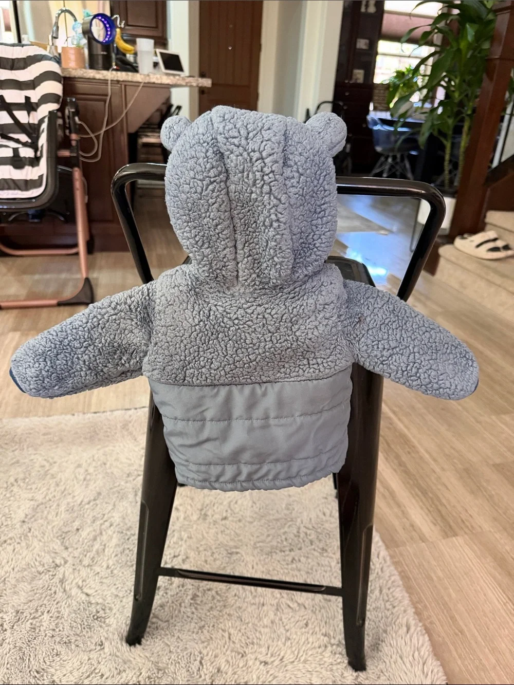 Cozy Light Blue Sherpa Baby Jacket